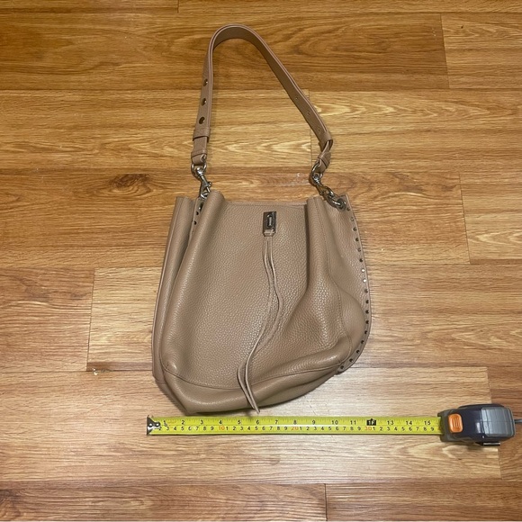 Rebecca Minkoff Darren Leather Shoulder Bag in Beige/Tan, 100% Genuine Leather - Picture 3 of 16